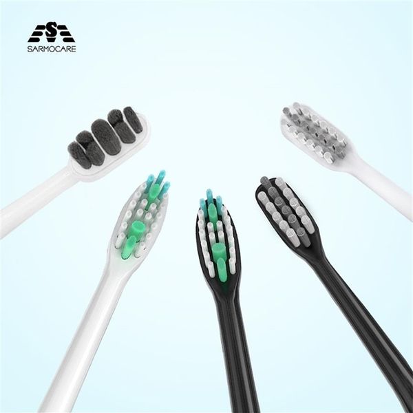 

sarmocare 4 pcs 8pcs lot toothbrushes head for s100 and s200 ultrasonic sonic electric toothbrush fit electric toothbrushes head 2227b