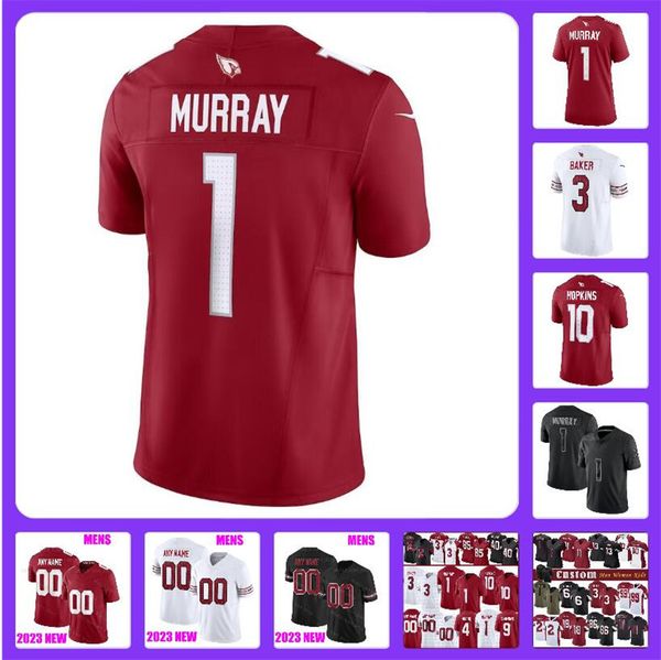

custom kyler murray arizonas tee football cardinal jerseys jj watt deandre hopkins budda baker nflggggg pat tillman myjai sanders kurt warne, Black