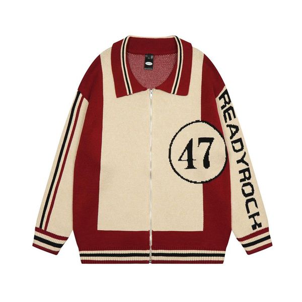 

turn-down collar cardigan men's sweater vintage sweaters for women270y