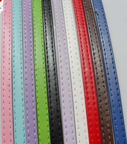 

fashion belt 30 strips 8mm wide 1m length mix colors pu leather belt without buckle fit for 8mm diy slide charms8329848, Golden;silver