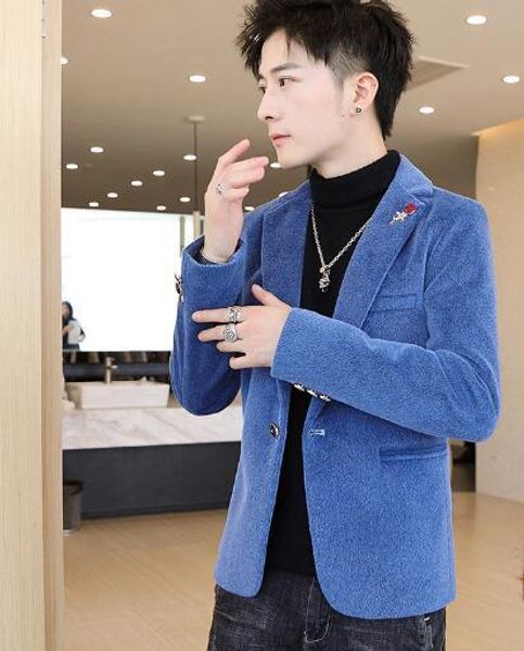 

blazers suit coat men's slim suit single top, White;black