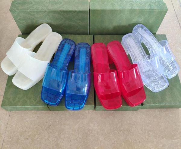 

women high heels sandals rubber transparent slide sandal platform slipper chunky heel height shoes summer embossed flip flops with9606620, Black