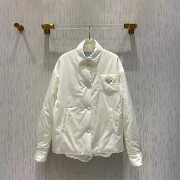 

36% off family nylon lapel triangle label cotton coat, Black