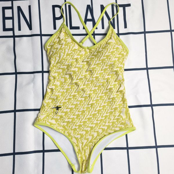 

designer bikini swimwear big name swimsuit women's d home letter print one-piece backless women's swimwear, White;black