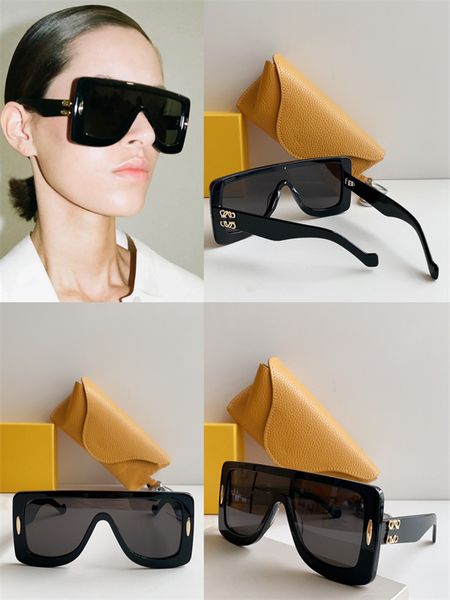 

designer sunglasses for men and women summer40106u style anti-ultraviolet siamese all-round square sunglasses retro plate full frame luxury, White;black