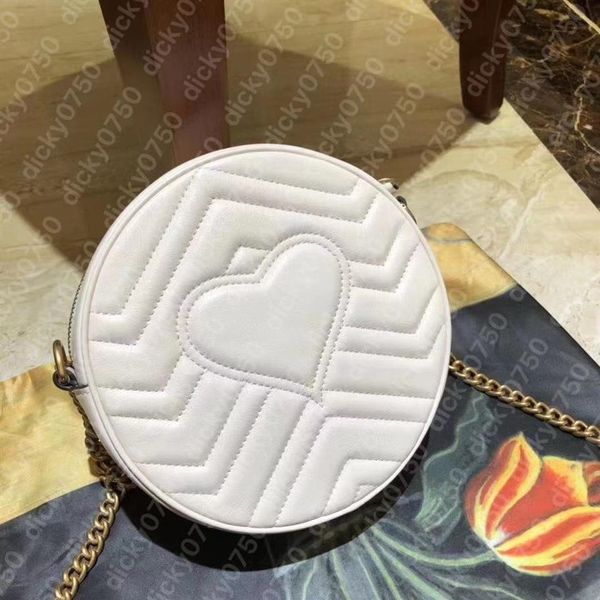

amylulubb round handbags genuine leather shoulder bag circle heart chain purse dicky0750 cowhide corssbody presbyopic card holder 2298