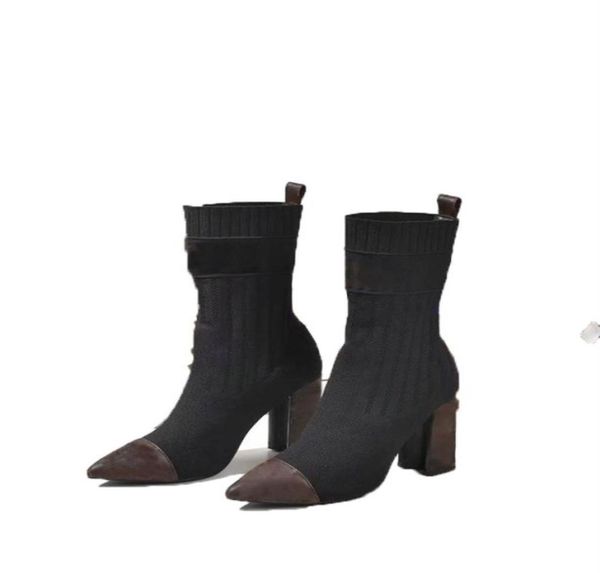 

women boots master designer shoes with socks elegant reasonable pricre better quality original version1400595, Black