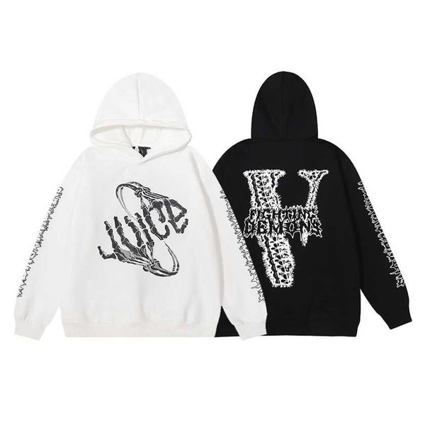 

26% off autumn/winter new fashion miami limited finger large print with velvet hoodie lining, White;black