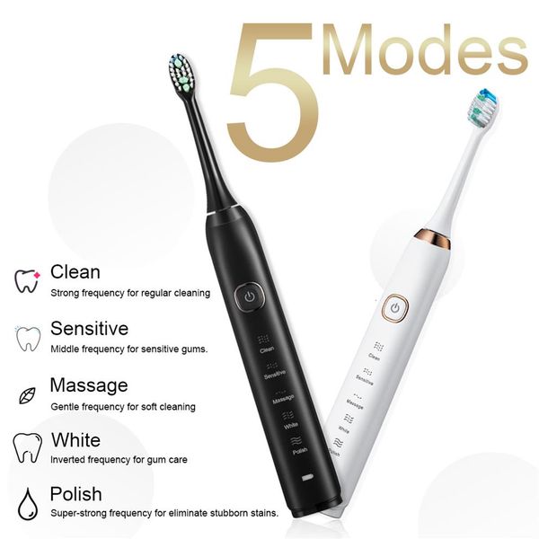 

toothbrush electric sonic toothbrush 8 brush heads electric toothbrush teeth whitening rechargeable tooth brush sarmocare s1247y