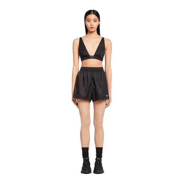 

30% off family spring/summer new triangle embellishment tank short fashionable slim fit two piece set, White