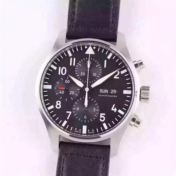 

zf iw377709 43mm mens watches asia7750 automatic mechanical movement fine steel watch case with calfskin strap wristwatches 150m w323j, Slivery;brown