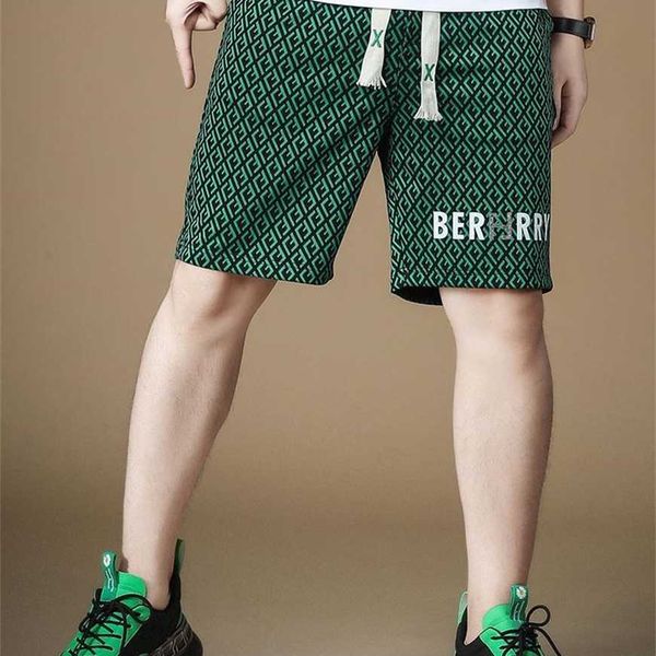 

32% off european station upscale summer new men's split shorts trend casual thin green sports middle pants, White;black