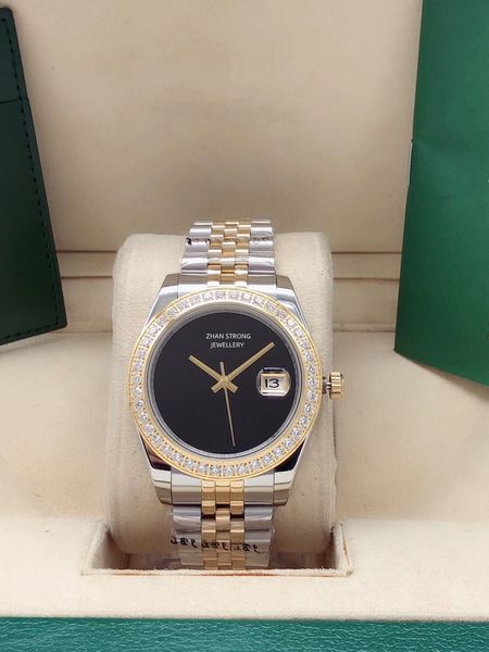 

41mm diamond bezel men's watches fashion designer gold silver jubilee stainless steel strap mens automatic mechanical wristwatch sports, Slivery;golden