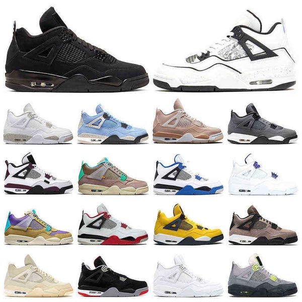 

men sneakers basketball shoes 4s white oreo university blue black cat taupe haze fire red purple metallic diy starfish womens sports