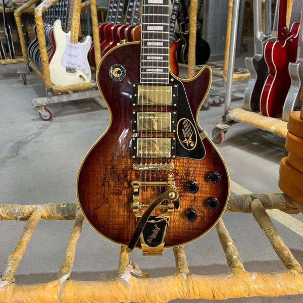 

electric guitar, maple guitar right hand electric guitar mahogany fingerboard, treble system, sound quality bridge