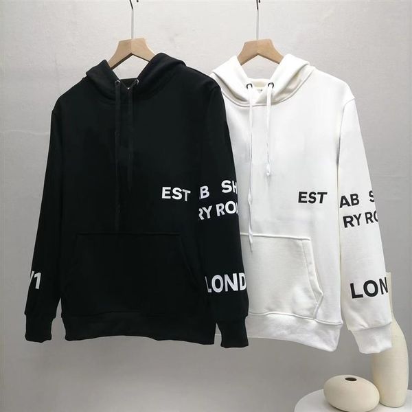 

fit to 150kg mens womens designers plus size terry hoodies brands man sweatshirts men's luxurys clothing hooded black white l251b, Black;brown