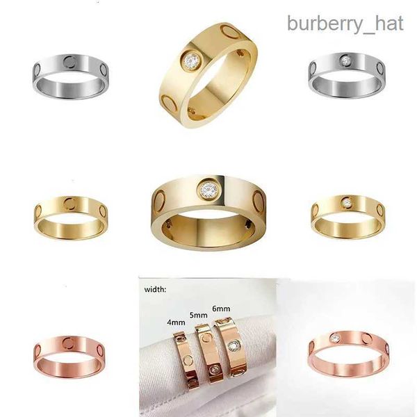 

love screw ring mens rings classic luxury designer jewelry women titanium steel gold-plated gold silver rose never fade not allergic -lovers