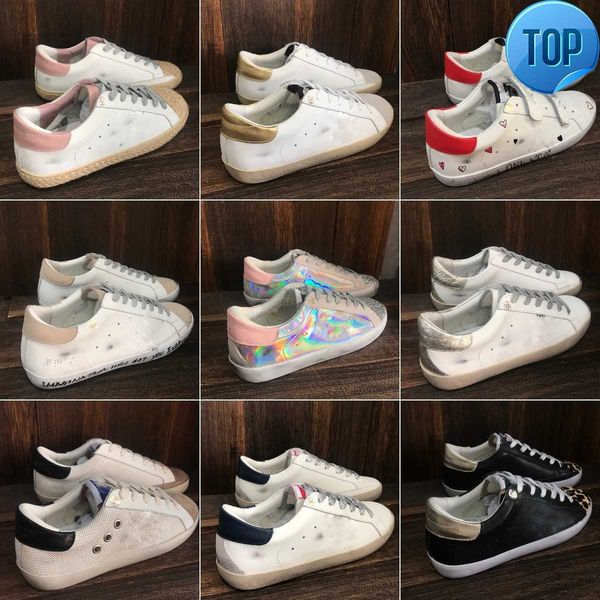 

designer sneakers super star casual shoes sabot black gold sliver sparkling star sneaker classic white do-old dirty luxury summer