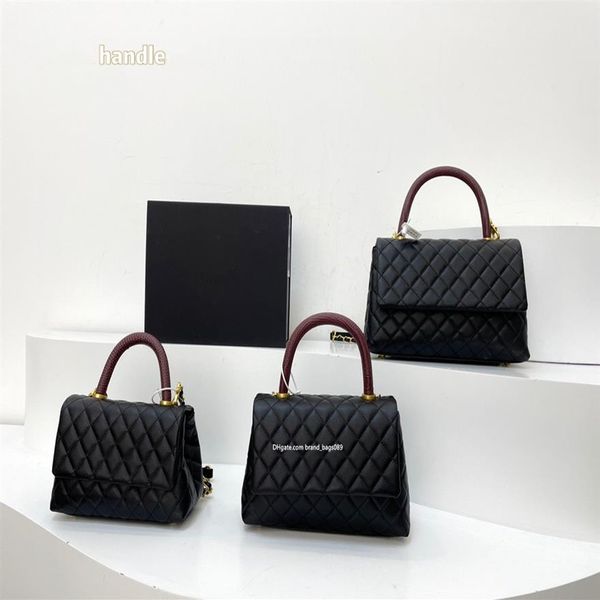 

2022 r handbag shoulder chain bag clutch flap coco totes bags wallet lady handles double letters solid hasp waist squar2392