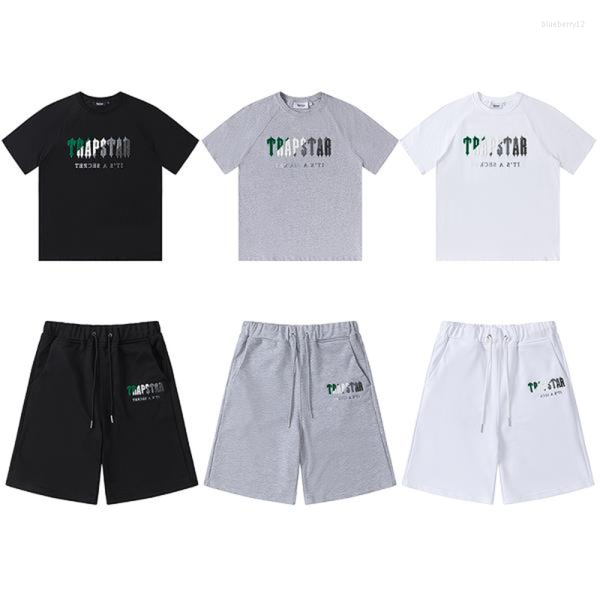 

men's tracksuits 22ss sets basic round neck embroidery t shirt men women cotton tees shorts fashion summer, Gray