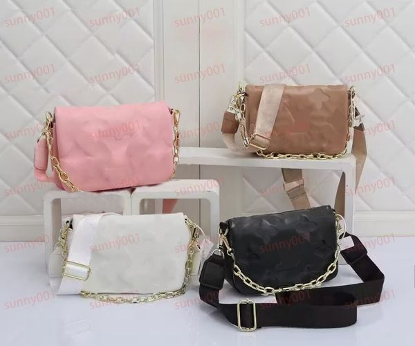 

embroidered pattern cross body bag classic magnetic buckle flap evening bag designer chain carrying bags luxury 4 colors handbags