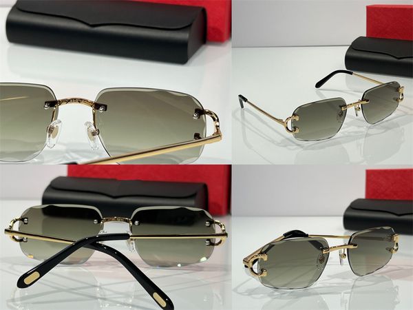 

designer sunglasses for men's and women's luxury diamond cut lens brand design piccadilly irregular frameless man fashion square s, White;black