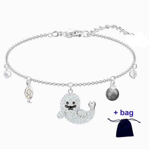 

fahmi swa fashion bracelet tropical flower bangle exquisite gift box, ing, Silver