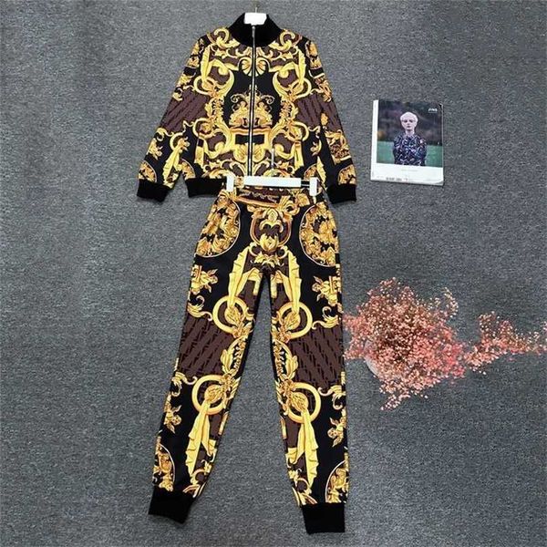 

22% off leisure sportswear women's fashion two-piece set large size trend, White