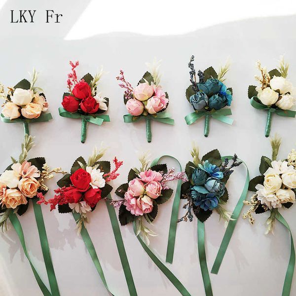 

other fashion accessories lky fr boutonniere wedding corsage bracelet for bridesmaid wedding corsages and boutonnieres buttonhole groomsman, Silver