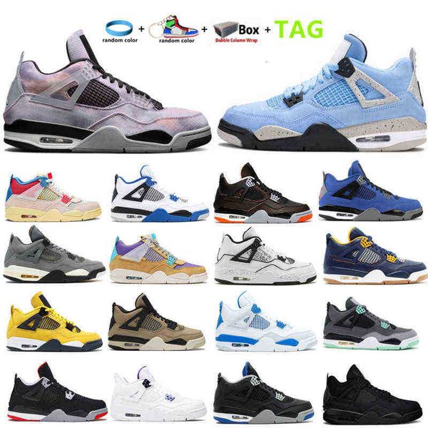 

2022 new release iv 4 4s men women basketball shoes lightning black cat white oreo sports sneakers trainers fire red university blue