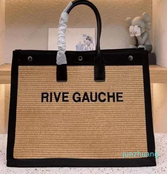 

woven classic shopping bag women handbags purses designer fashion trend summer beach large tote canvas shoulder bags letter crossb2884527