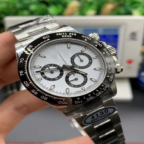 

clean watch luxury super quality 116500ln eta 4130 movement automatic watches 40mm ceramic bezel 904l luminous waterproof with box323o, Slivery;golden