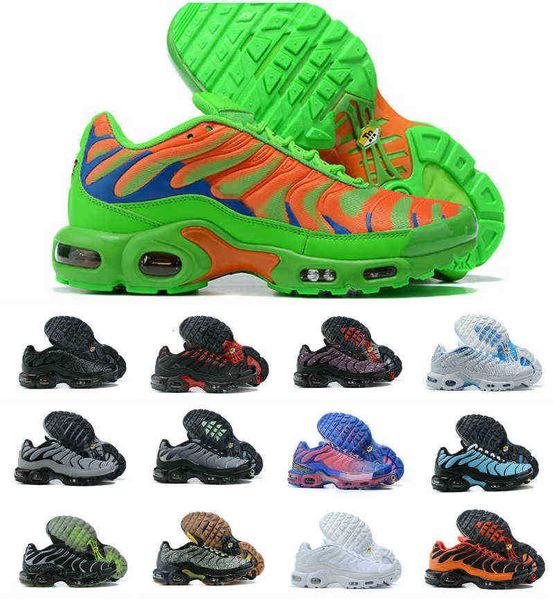 

2021 tn plus mens casual shoes triple black white aqua silver atlanta volt glow blue pink crater future ge fuchsia men women trainers
