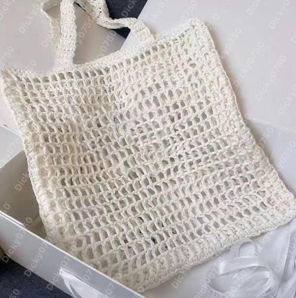

designer shoulder bag women beach bags luxury handbags fashion mesh hollow woven shopping for summer straw tote bag 6colors dicky06465317