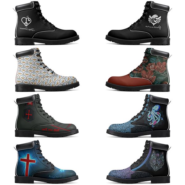 

DIY Classic Boots Non-slip autumn winter for black point outdoor Versatile comfortable fashion Elevated Casual Customized Boots 9225