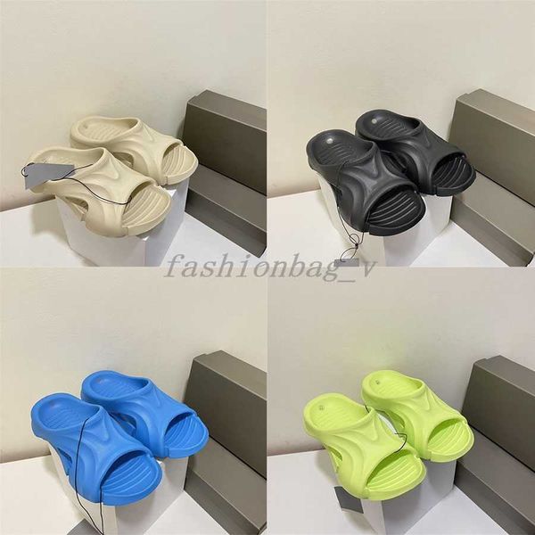

og designer sandals molded women men slippers mold thong rubber slide beach pool slides fashion flip flops sports style casual foam shoes, Black