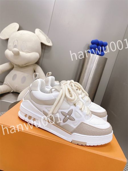 

new designer men causal shoes fashion womans leather lace up platform sole sneakers white black men women luxurys