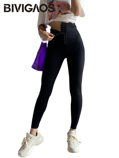 

leggings bivigaos seamless high waist corset shark leggings pants women threebreasted butt lifter sports fitness sharkskin leggings, Black