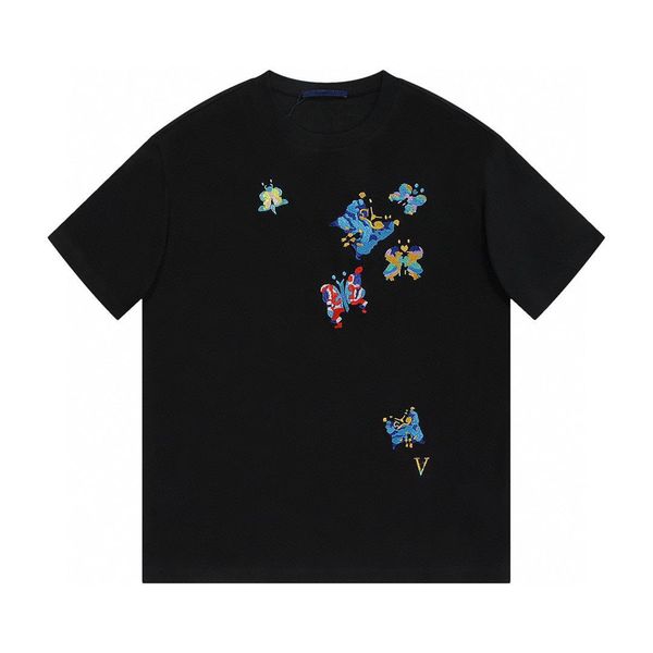 

2023 luxury mens designer t shirt black red letter printed shirts short sleeve fashion brand designer tees euro size xs- a3, White;black