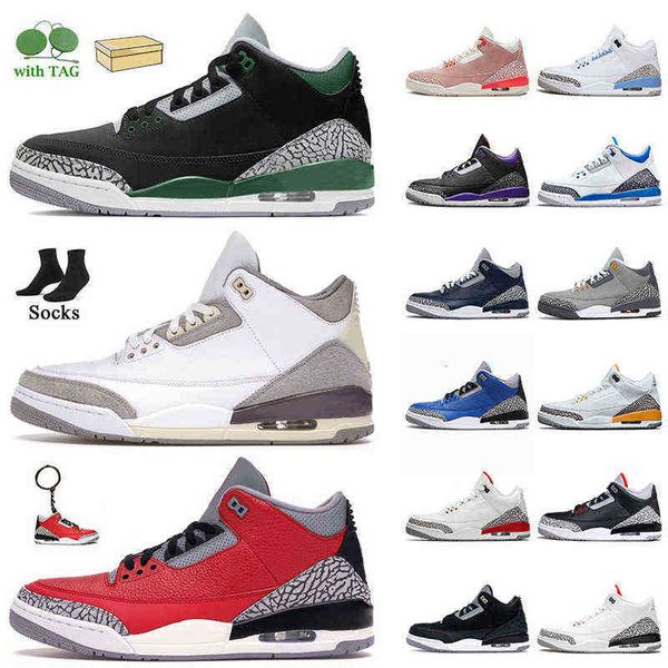 

racer blue pine green 3 3s basketball shoes mens cool grey a ma maniere unc fragment court purple denim red black cement pure