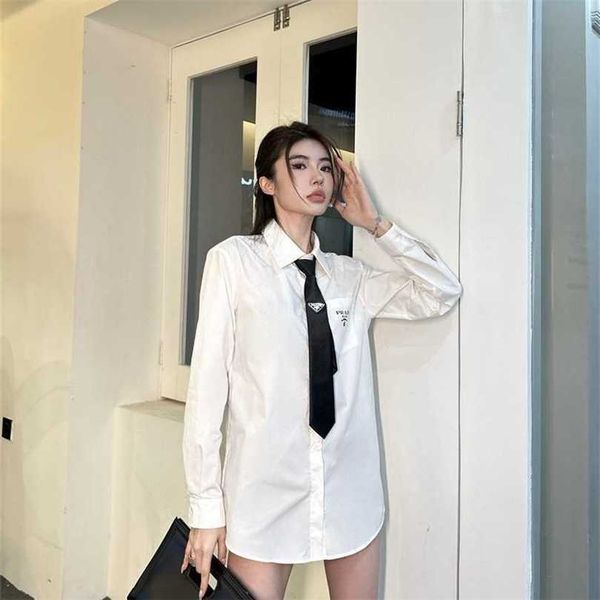 

22% off family spring/summer new style casual printing loose and slim lined shirts delivery tie, White