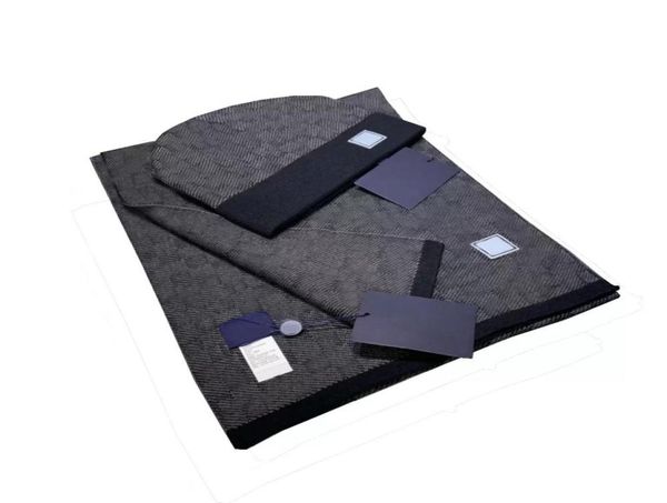 

2022 brand beanie hat and scarf set men women designer knitted hat scarf sets warm winter hats scarves sets accessori7225692, Blue;gray