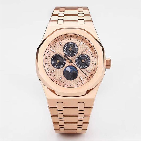 

watch automatic mechanical mens watches 41mm stainless steel wristband fashion business style wristwatch waterproof wristwatches m240a, Slivery;brown