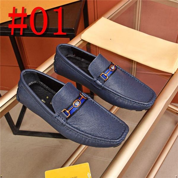 

19model leather designer men shoes luxury trendy 2023 casual slip on formal loafers men moccasins italian black male driving shoes sneakers