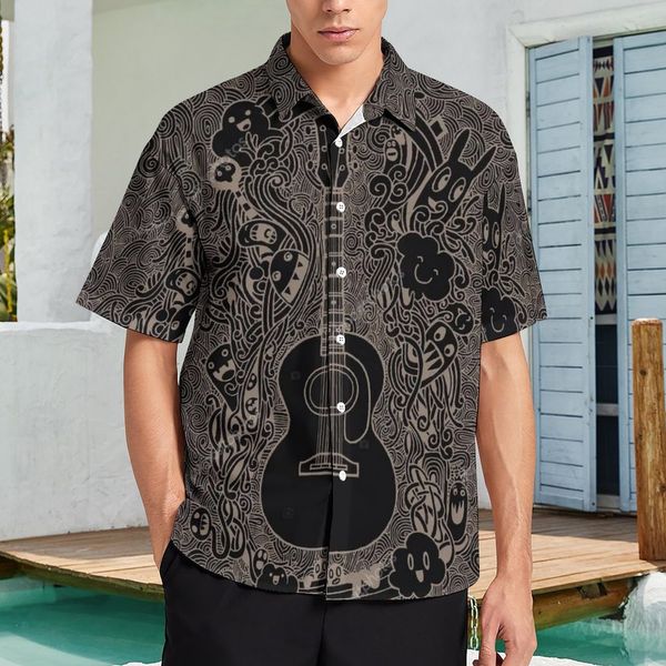 

2023 designer shirt mens button up shirts print bowling shirt hawaii floral casual shirts men slim fit short sleeve dress hawaiian t-shirt s, White;black