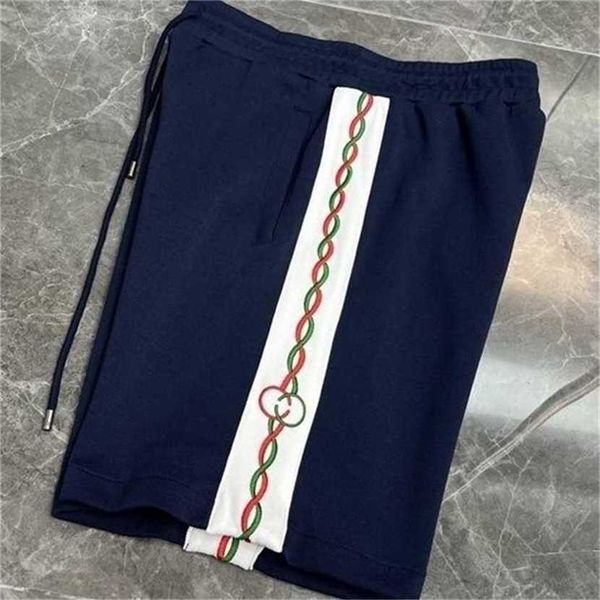 

24% off summer new embroidery interlocking letter splice men's women's loose size casual cotton shorts and pants fashion, Black;white