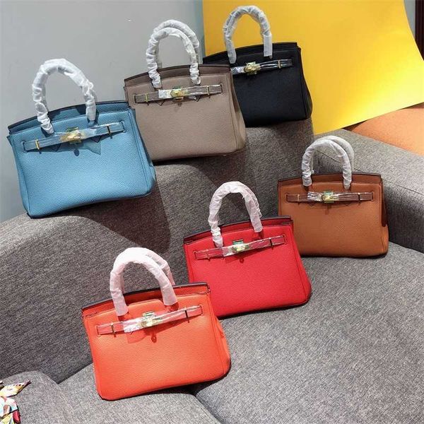 

luxury bag birkin lychee 30cm buckle handbag large shoulder 25cm leather