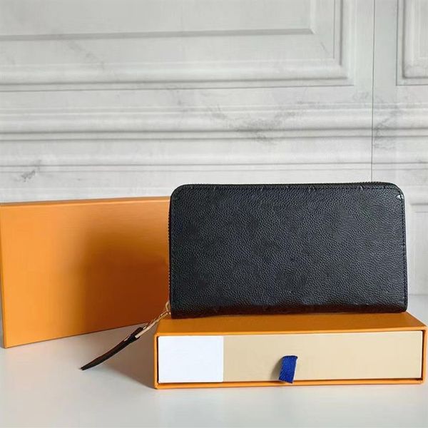 

classic women clutch wallet leather wallet single zipper wallets lady ladies long classical purse with box2191, Red;black