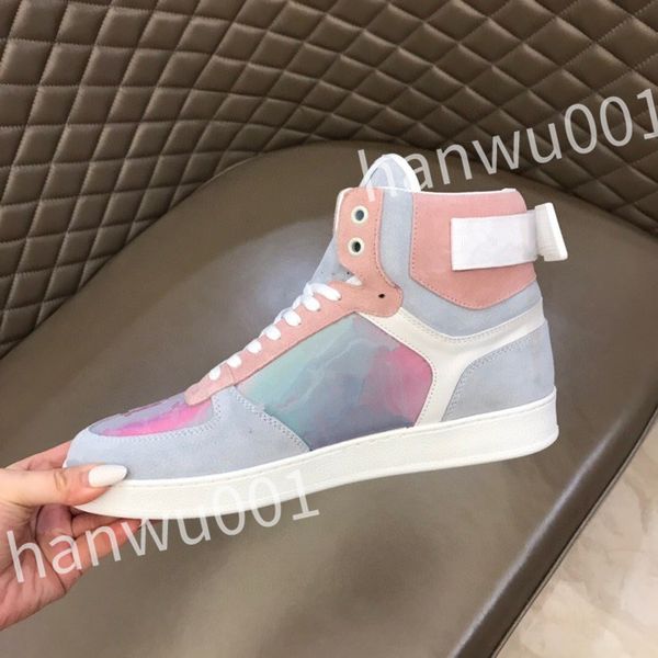 

new designer mens causal shoes fashion woman leather lace up platform sole sneakers white black mens womens luxury
