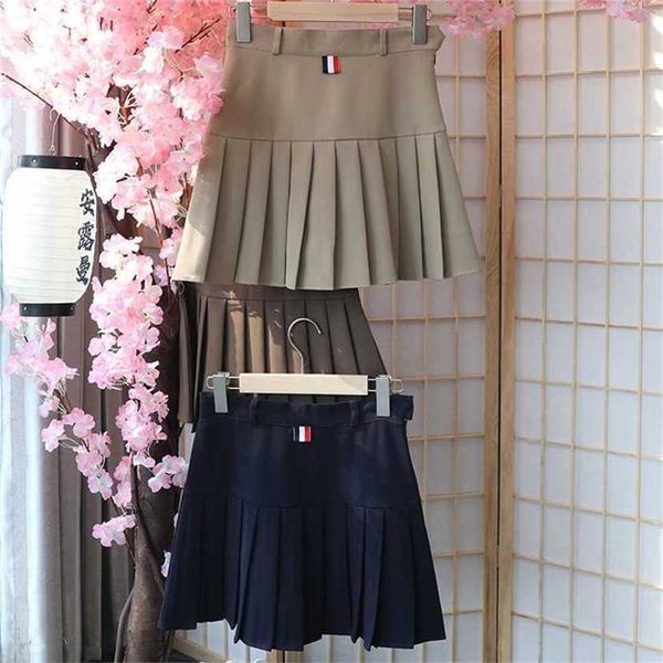 

24% off pleated women's summer waist a-line slim half spring and autumn suit fabric dropping feeling academy style tb short skirt pants, Black